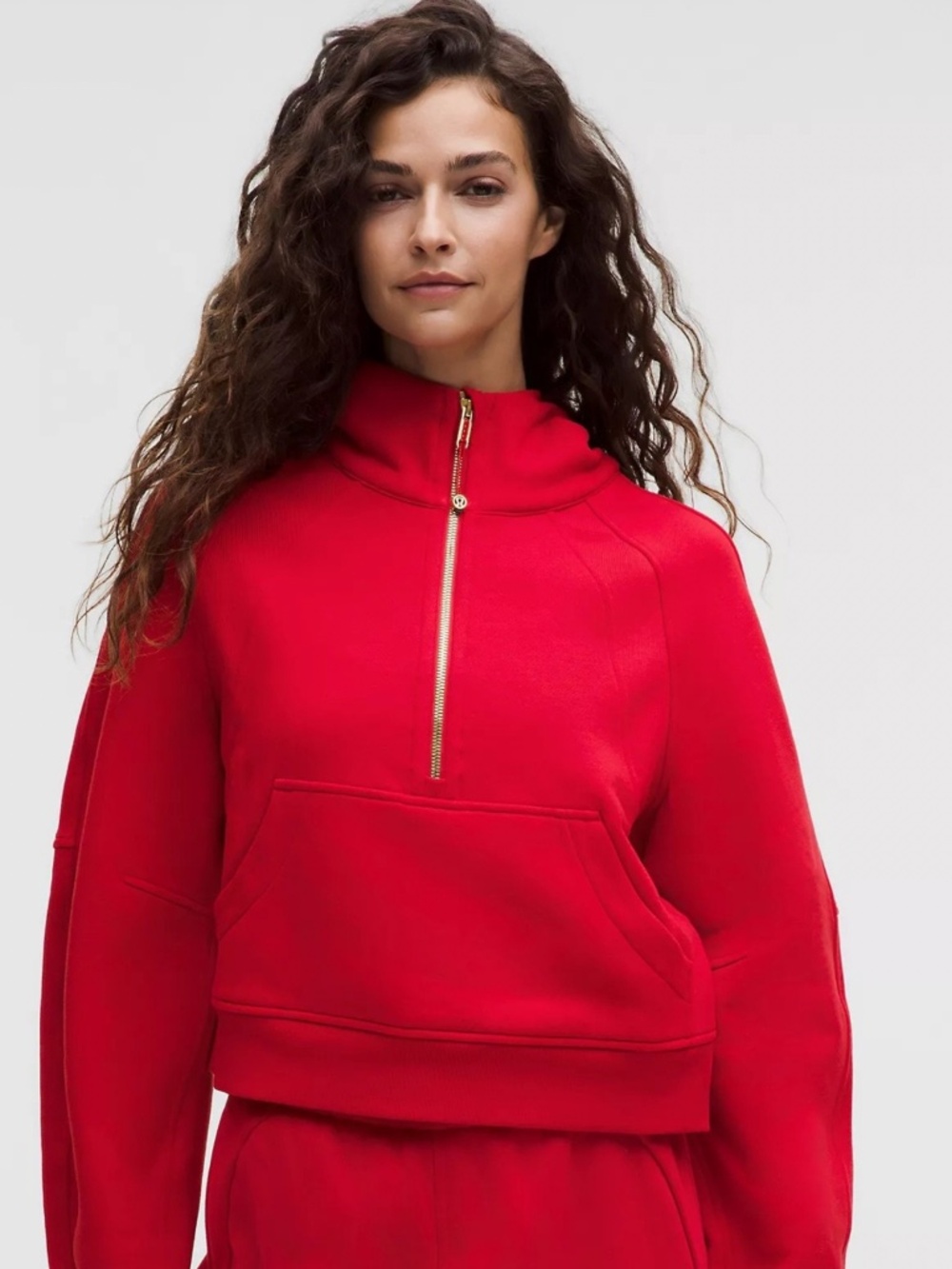 LULULEMON OXFORD RED SCUBA WITH HOOD - SIZE SMALL